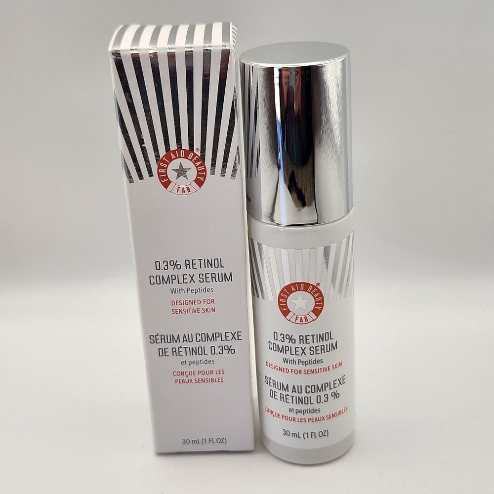 First Aid Beauty FAB 0.3% Retinol Complex Serum with Peptides 1fl.oz NIB
